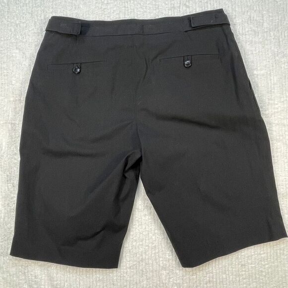 Helmut Lang Black Relaxed Cotton Pleated Soft Poplin Chino Shorts Size 6 - Picture 4 of 9